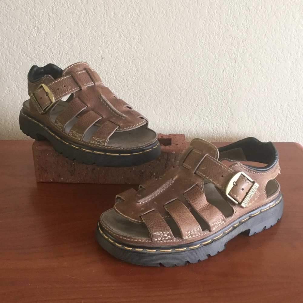 Vintage Dr Martens Brown Leather Fisherman Sandals